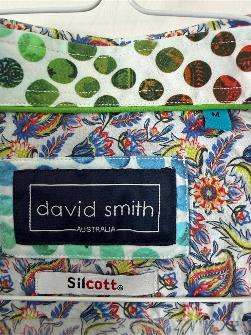 White Paisley Floral Button-Down Shirt - Picture 3 of 6